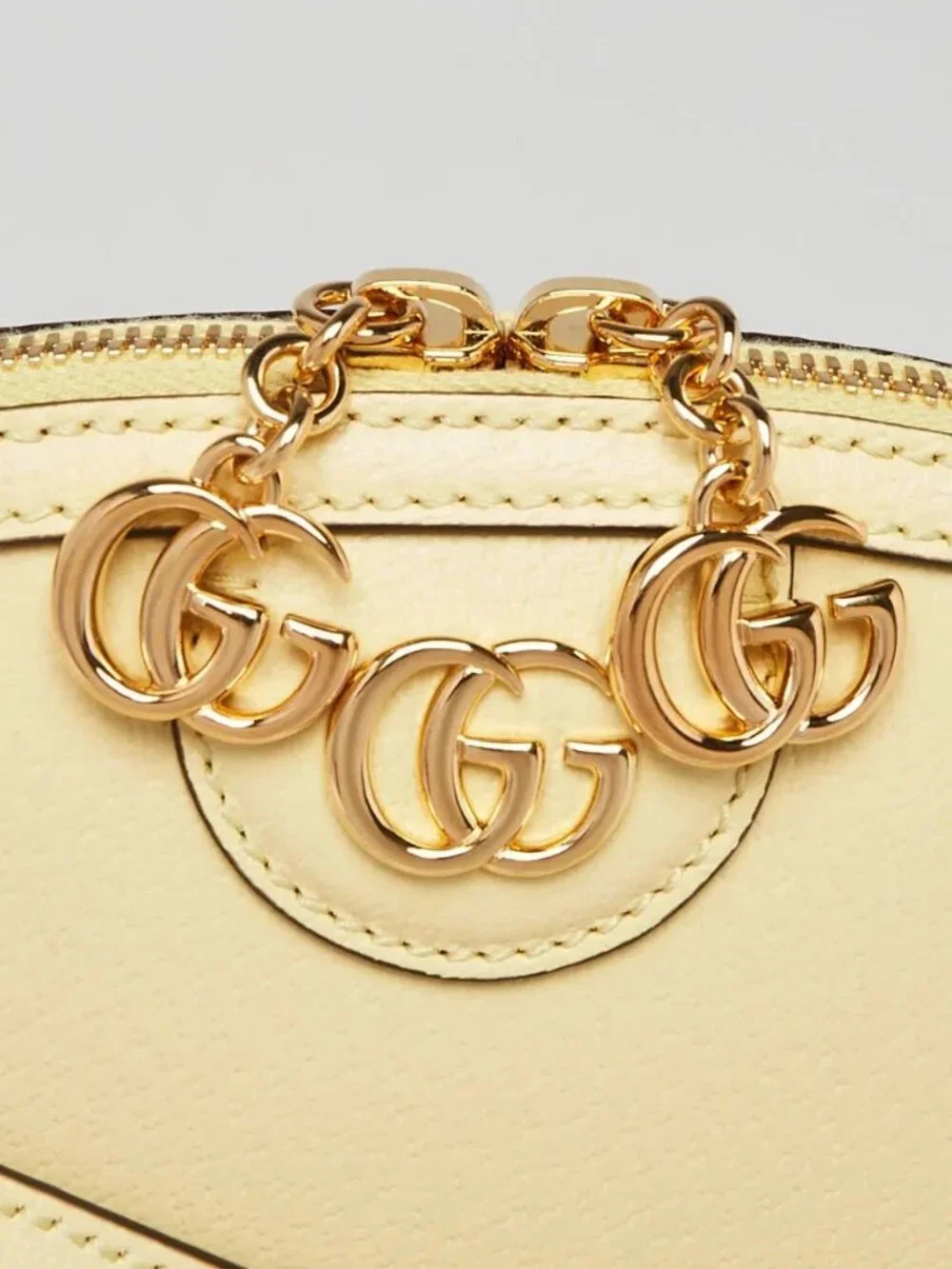 Gucci Yellow Leather Small Ophidia Crossbody Bag - Picture 5 of 9